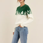 Leonie – Weihnachtspullover Damen mit Tannen-Jacquard (3) – Bellemina Zürich