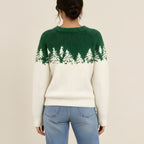 Leonie – Weihnachtspullover Damen mit Tannen-Jacquard (4) – Bellemina Zürich